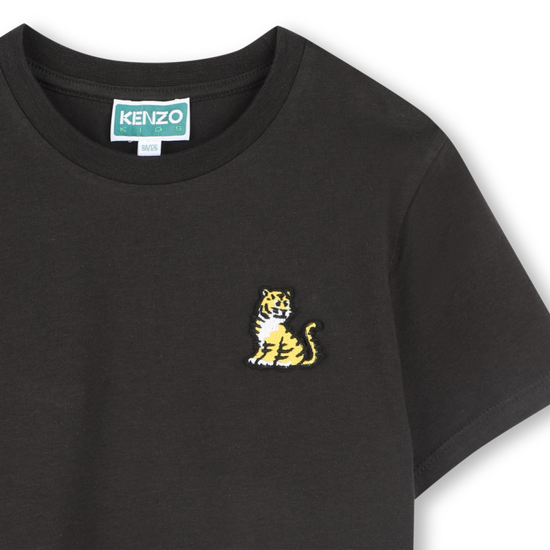 Baumwoll-T-Shirt mit Stick-Patch KENZO KIDS 
                        UNISEX