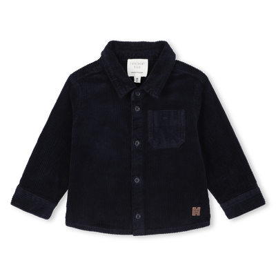 Einfarbiges Hemd aus Samt-Cord CARREMENT BEAU BOY