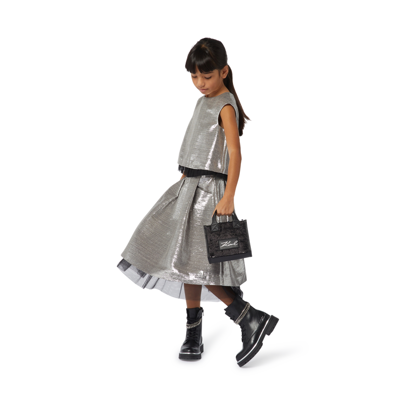 Leder-Stiefeletten mit Ketten KARL LAGERFELD KIDS 
                        GIRL