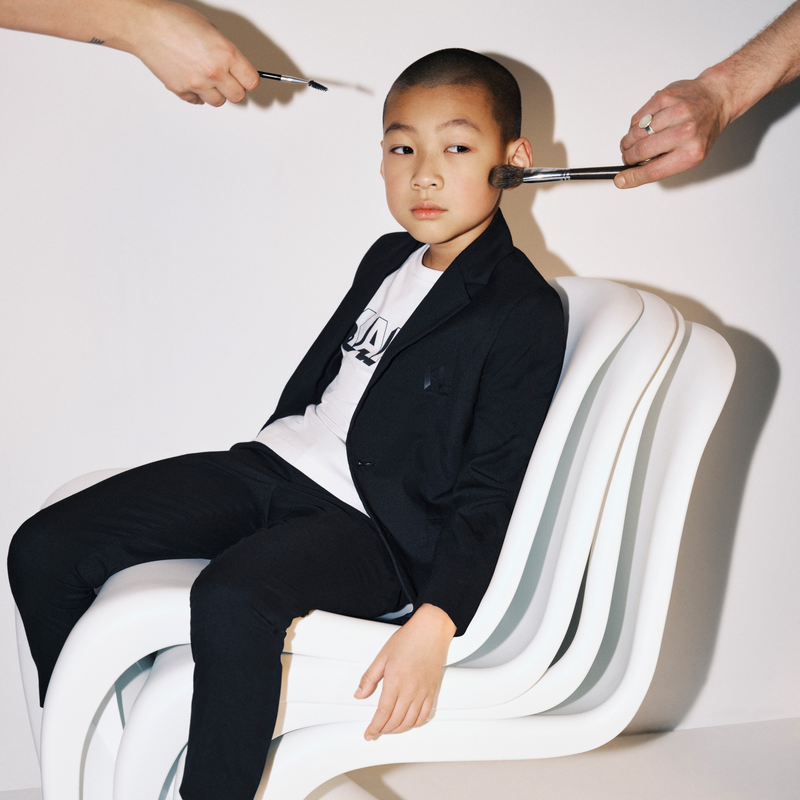 Kurz&auml;rmliges Baumwoll-Shirt KARL LAGERFELD KIDS 
                        BOY