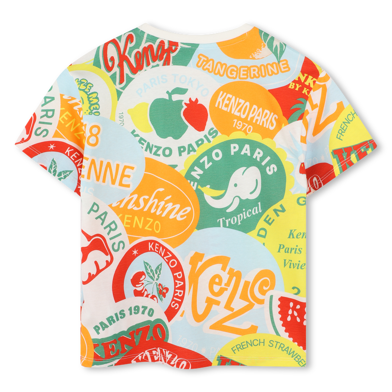 Kurz&auml;rmliges Baumwoll-Shirt KENZO KIDS 
                        BOY