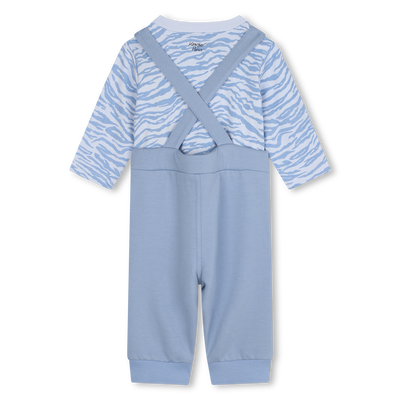 T-Shirt und Baumwoll-Latzhose KENZO KIDS BOY