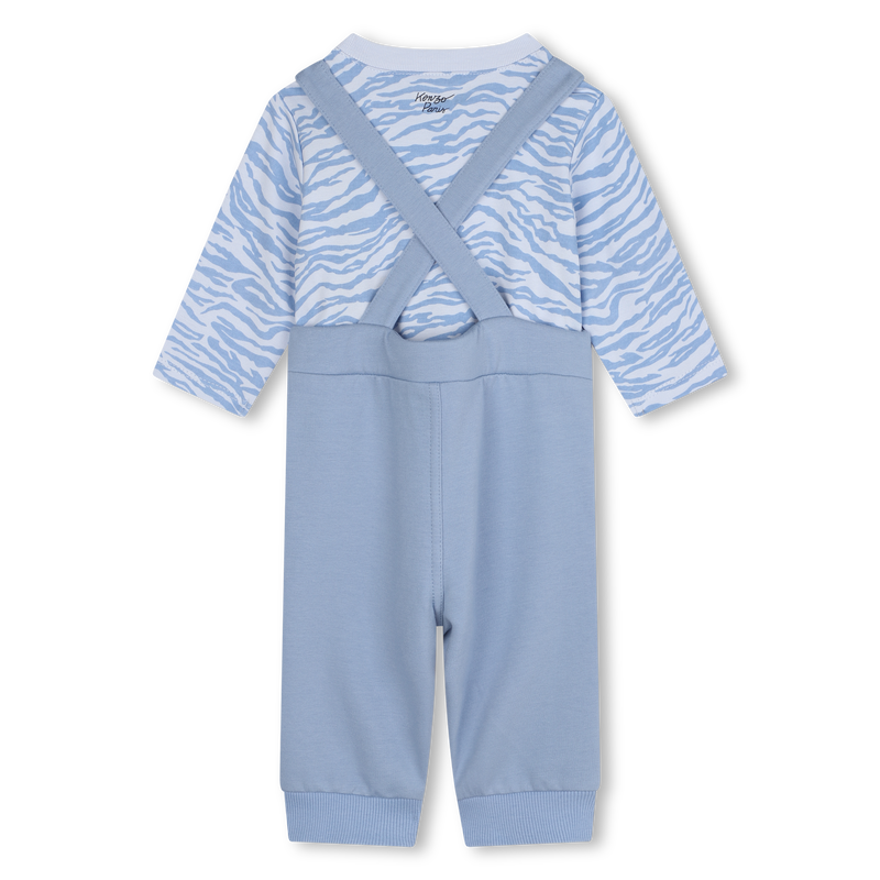 T-Shirt und Baumwoll-Latzhose KENZO KIDS 
                        BOY