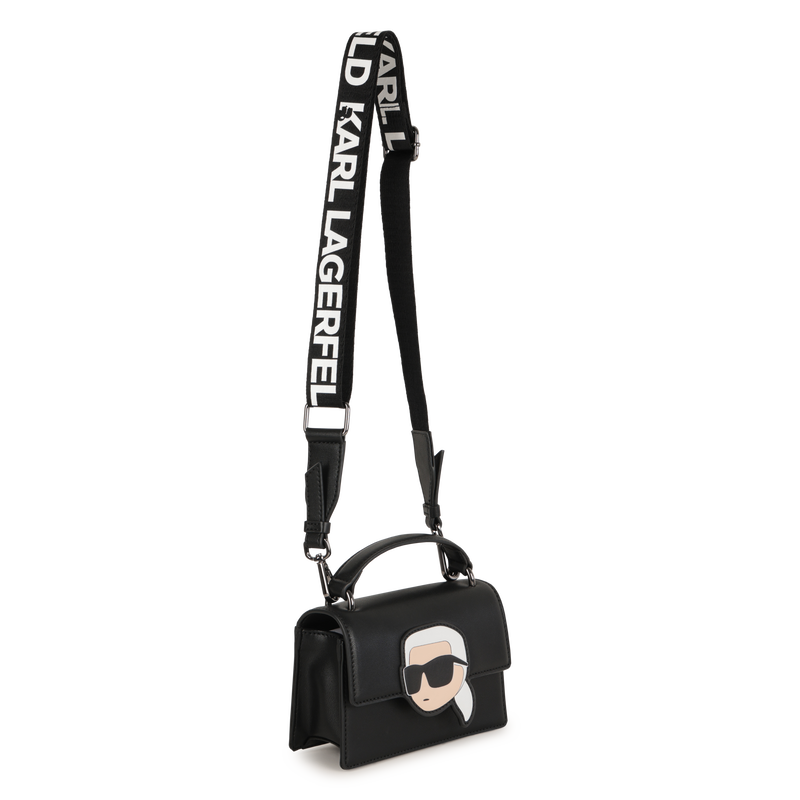 Handtasche aus feinnarbigem, beschichtetem Textil KARL LAGERFELD KIDS 
                        GIRL