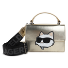 Handtasche aus feinnarbigem, beschichtetem Textil KARL LAGERFELD KIDS 
                    GIRL