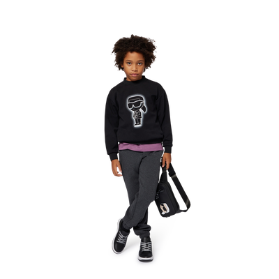 Bauchtasche aus beschichtetem Textil mit Gummieffe KARL LAGERFELD KIDS BOY