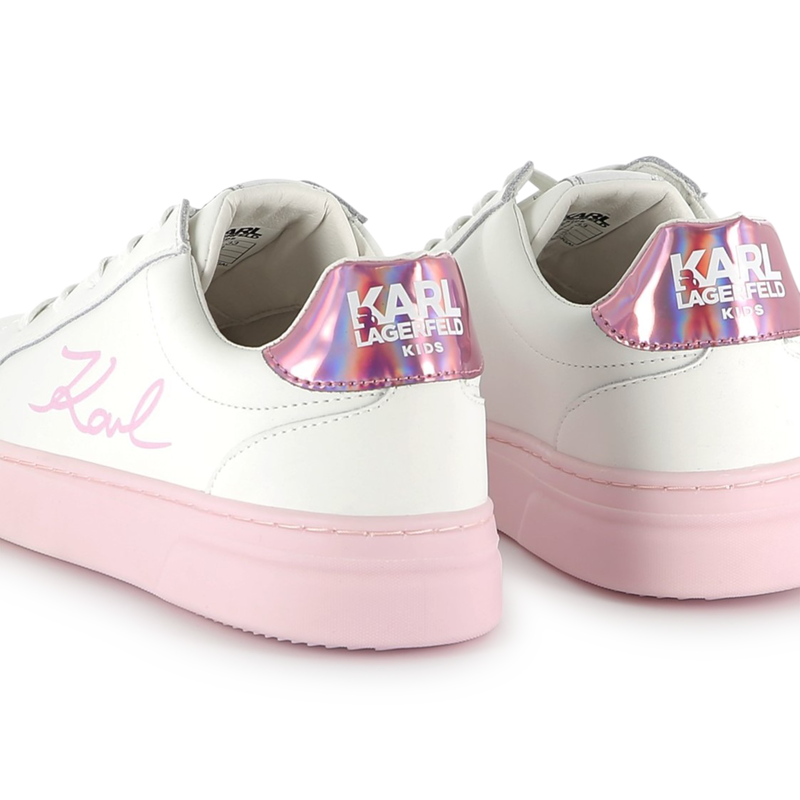 Schn&uuml;rsneakers aus Leder KARL LAGERFELD KIDS 
                        GIRL