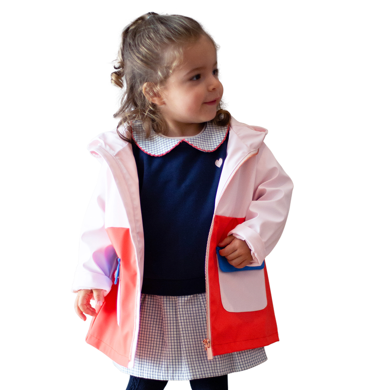 Dreifarbige Regenjacke CARREMENT BEAU 
                        GIRL