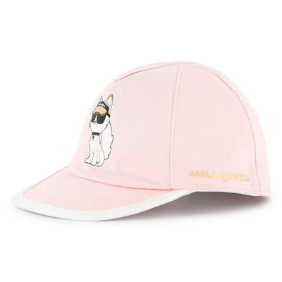 Wendbares Baumwoll-Cap KARL LAGERFELD KIDS GIRL