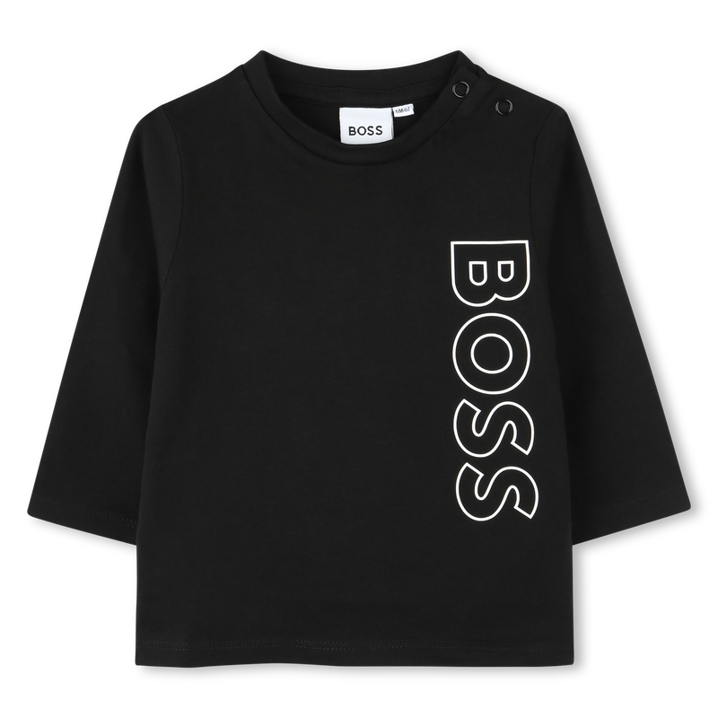 Baumwoll-Shirt mit Logo BOSS 
                        BOY
