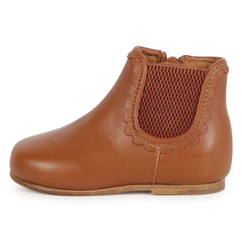 Lederstiefeletten mit Zipper CHLOE 
                        GIRL