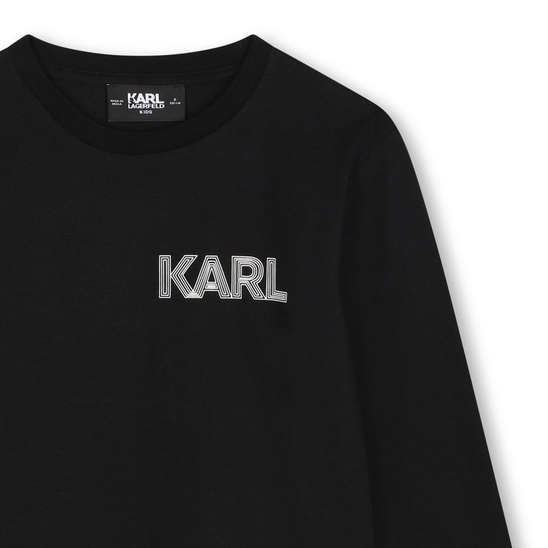 Lang&auml;rmliges Baumwoll-T-Shirt KARL LAGERFELD KIDS 
                        BOY
