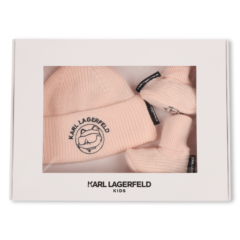 M&uuml;tze und Socken Set KARL LAGERFELD KIDS 
                        M&Auml;DCHEN