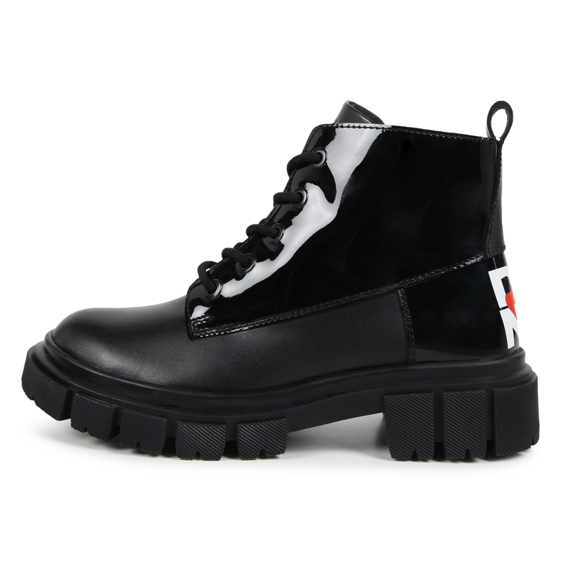 Leder-Stiefeletten mit Zipper DKNY 
                        GIRL