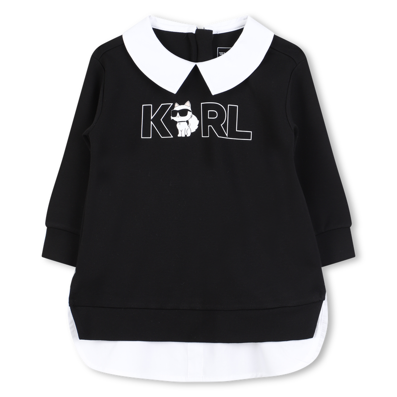 Lang&auml;rmeliges Kleid KARL LAGERFELD KIDS 
                        GIRL