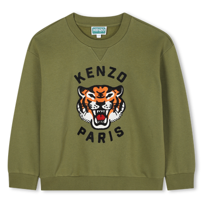 Sweatshirt aus ungeb&uuml;rstetem Fleece KENZO KIDS BOY