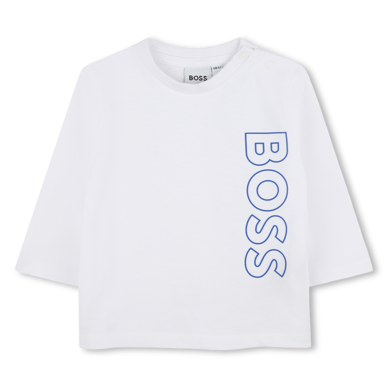 Baumwoll-Shirt mit Logo BOSS 
                        BOY