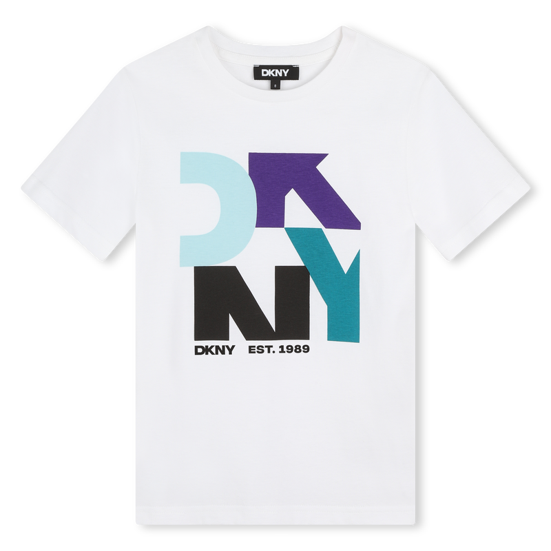 Kurzarm-T-Shirt aus Baumwolle DKNY 
                        BOY