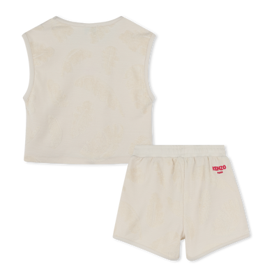 Croptop und Shorts aus Frottee KENZO KIDS GIRL