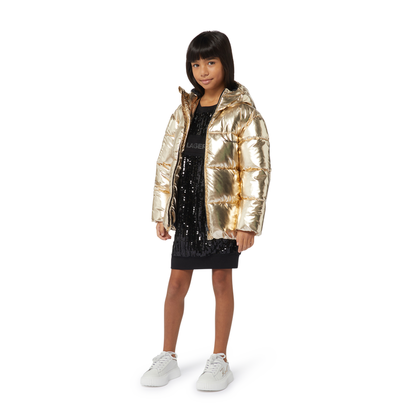 Gerades Kleid mit Pailletten KARL LAGERFELD KIDS 
                        GIRL