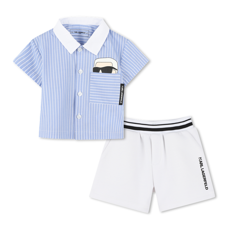 Set aus Hemd und Shorts KARL LAGERFELD KIDS 
                        BOY