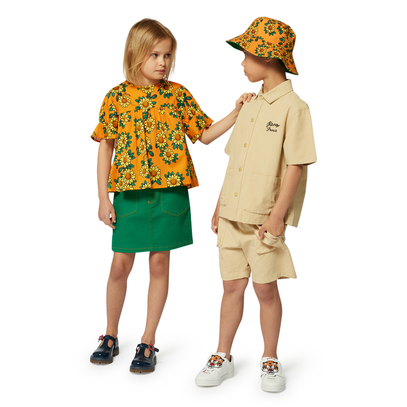 Bestickte Baumwoll-Bermudas KENZO KIDS 
                        BOY