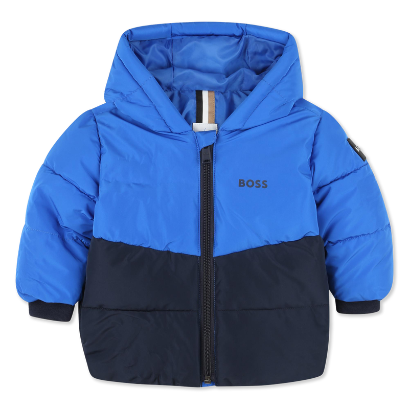 Zweifarbige Kapuzen-Steppjacke BOSS 
                        BOY
