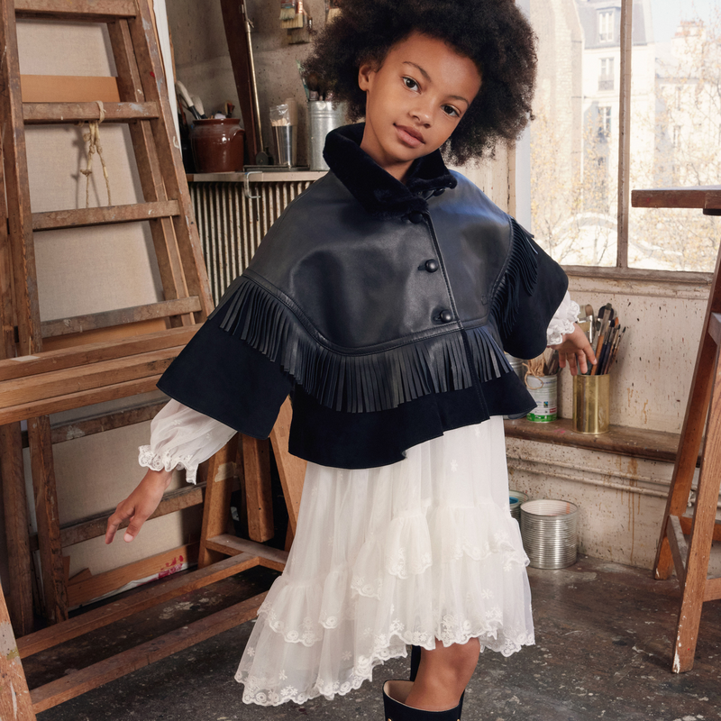 Maxikleid mit R&uuml;schen und Stickerei CHLOE 
                        GIRL