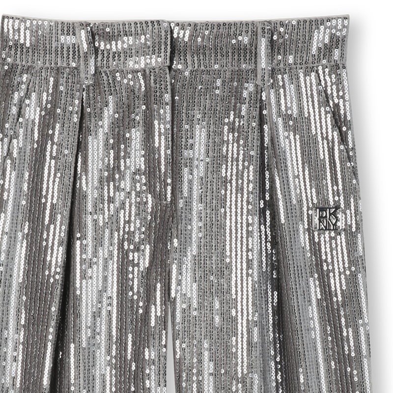 Hose mit silbernen Pailletten verziert DKNY 
                        GIRL