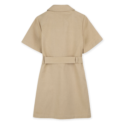 Kurz&auml;rmeliges Kleid aus Twill MICHAEL KORS GIRL