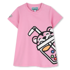 Kurz&auml;rmeliges kleid KENZO KIDS 
                    GIRL