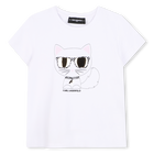 T-shirt illustration choupette KARL LAGERFELD KIDS 
                    GIRL