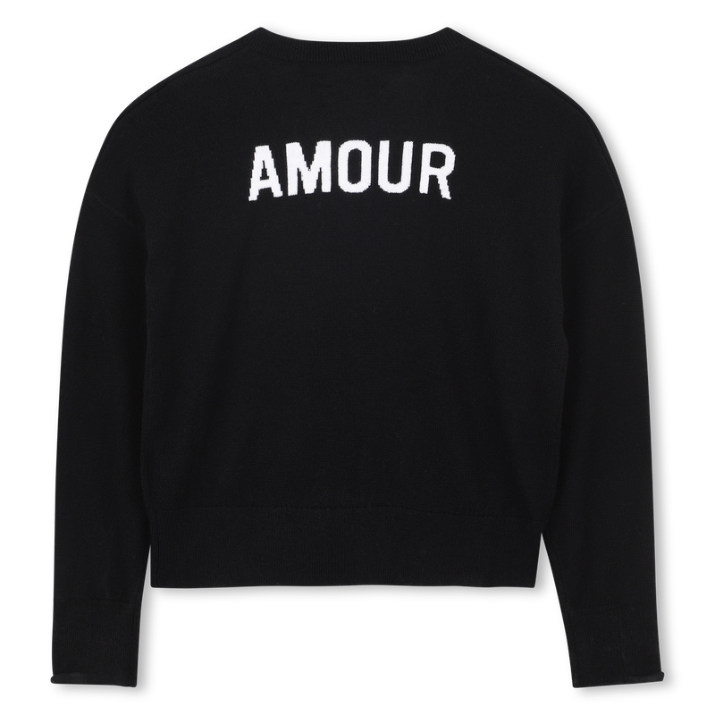 Kontrastierender Pullover mit V-Ausschnitt und R&uuml;c ZADIG & VOLTAIRE 
                        GIRL