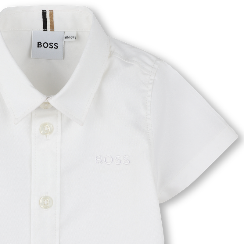 Kurz&auml;rmliges Baumwollhemd BOSS 
                        BOY