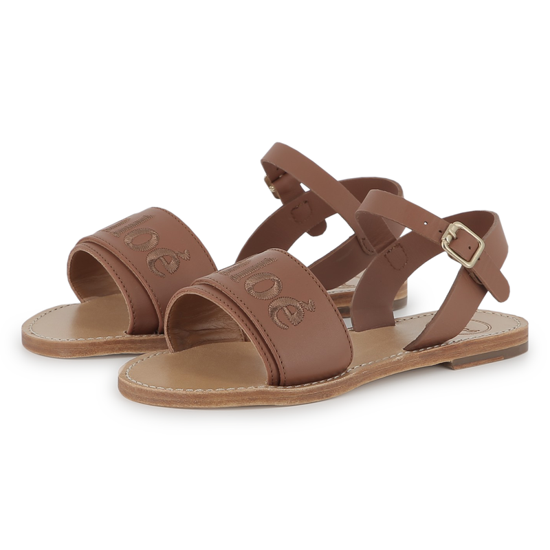 Ledersandalen mit schnalle CHLOE 
                        GIRL