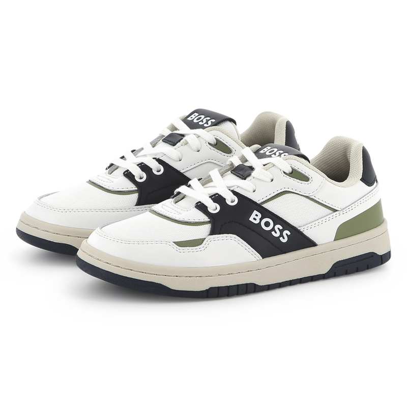 Schn&uuml;rsneaker aus Materialmix BOSS 
                        BOY