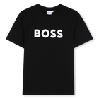 T-Shirt mit kurzen &Auml;rmeln, SCHWARZ, hi-res