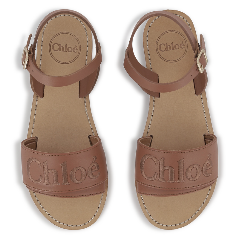 Ledersandalen mit schnalle CHLOE 
                        GIRL