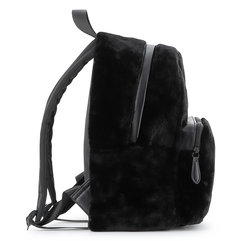 Kleiner Rucksack aus flauschigem Fleece KARL LAGERFELD KIDS 
                        GIRL