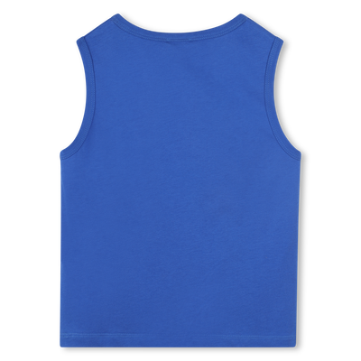 Baumwoll-Tanktop mit Logo KENZO KIDS BOY