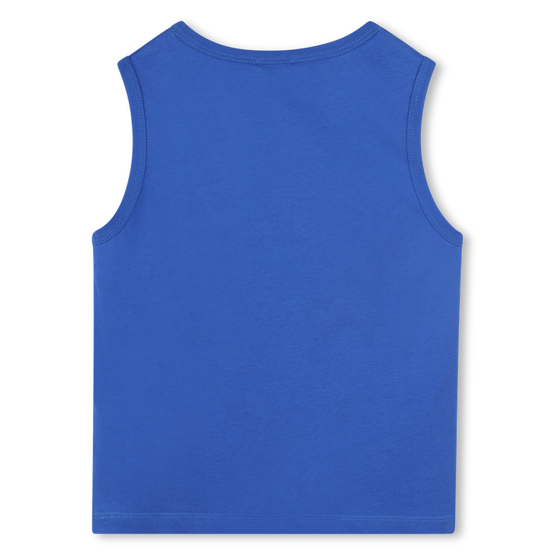 Baumwoll-Tanktop mit Logo KENZO KIDS 
                        BOY