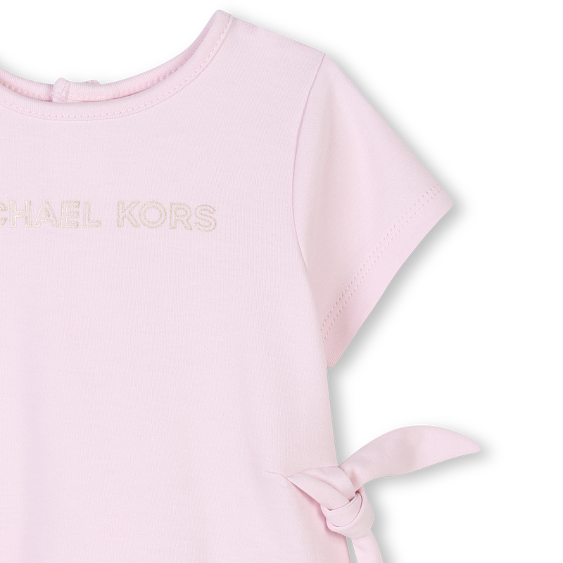 Kurz&auml;rmliges Baumwollkleid MICHAEL KORS 
                        GIRL