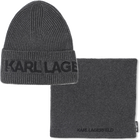 Strickm&uuml;tze + Halsw&auml;rmer Set KARL LAGERFELD KIDS 
                    BOY