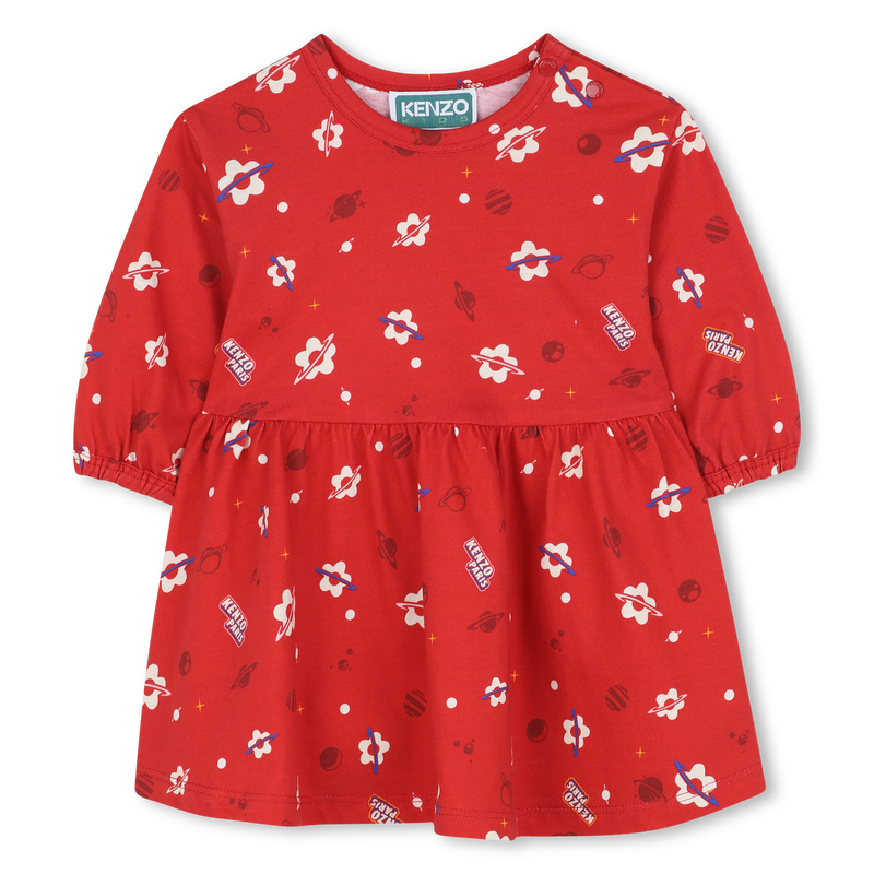 Lang&auml;rmeliges Kleid KENZO KIDS 
                        GIRL