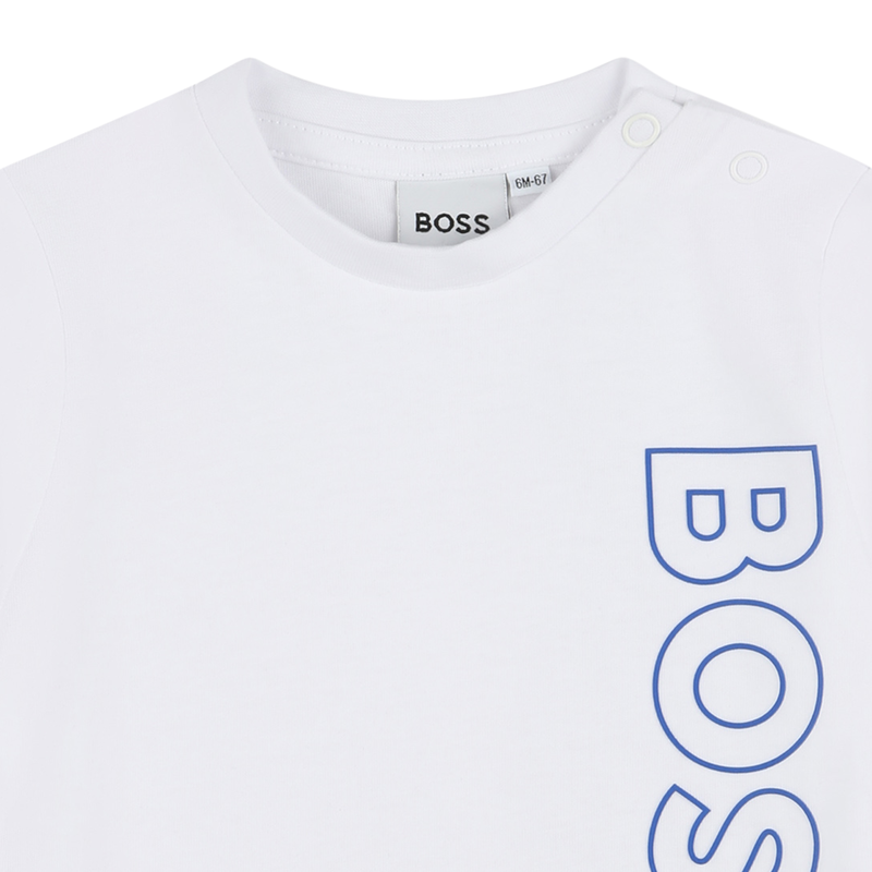 Baumwoll-Shirt mit Logo BOSS 
                        BOY