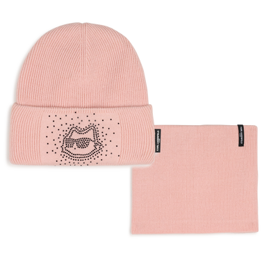 M&uuml;tze und Schal-Set KARL LAGERFELD KIDS M&Auml;DCHEN
