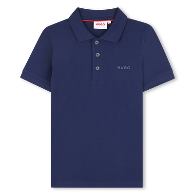 Kurz&auml;rmliges Piqu&eacute;-Poloshirt HUGO BOY