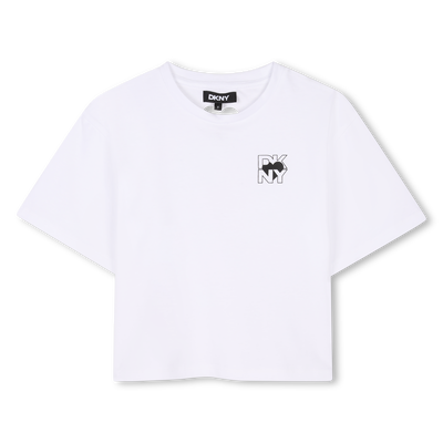 Kurzarm-T-Shirt aus Baumwolle DKNY GIRL