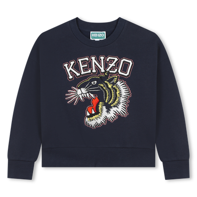 Besticktes Baumwoll-Sweatshirt KENZO KIDS GIRL
