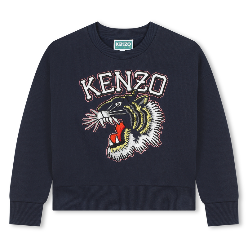 Besticktes Baumwoll-Sweatshirt KENZO KIDS 
                        GIRL